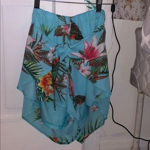 Flower patterned skort